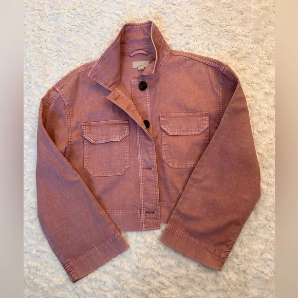 LOFT Dusty Rose Button-Up Jacket - Picture 2 of 9